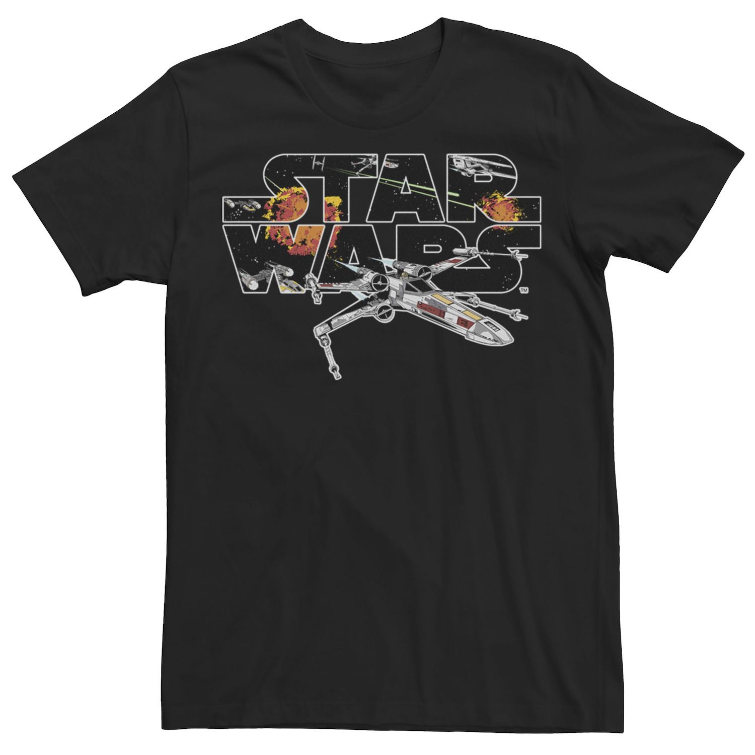 Мужская футболка с логотипом Star Wars X-Wing Licensed Character мужская футболка star wars x wing blueprint licensed character