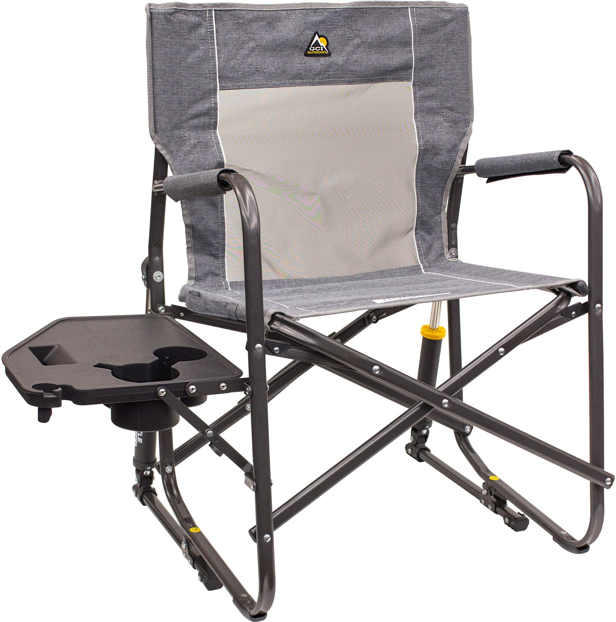Кресло-качалка Freestyle с приставным столиком GCI Outdoor, серый кресло качалка с солнцезащитным козырьком gci outdoor серый