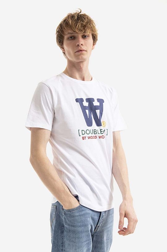Хлопковая футболка Ace Typo Tshirt Wood Wood, белый