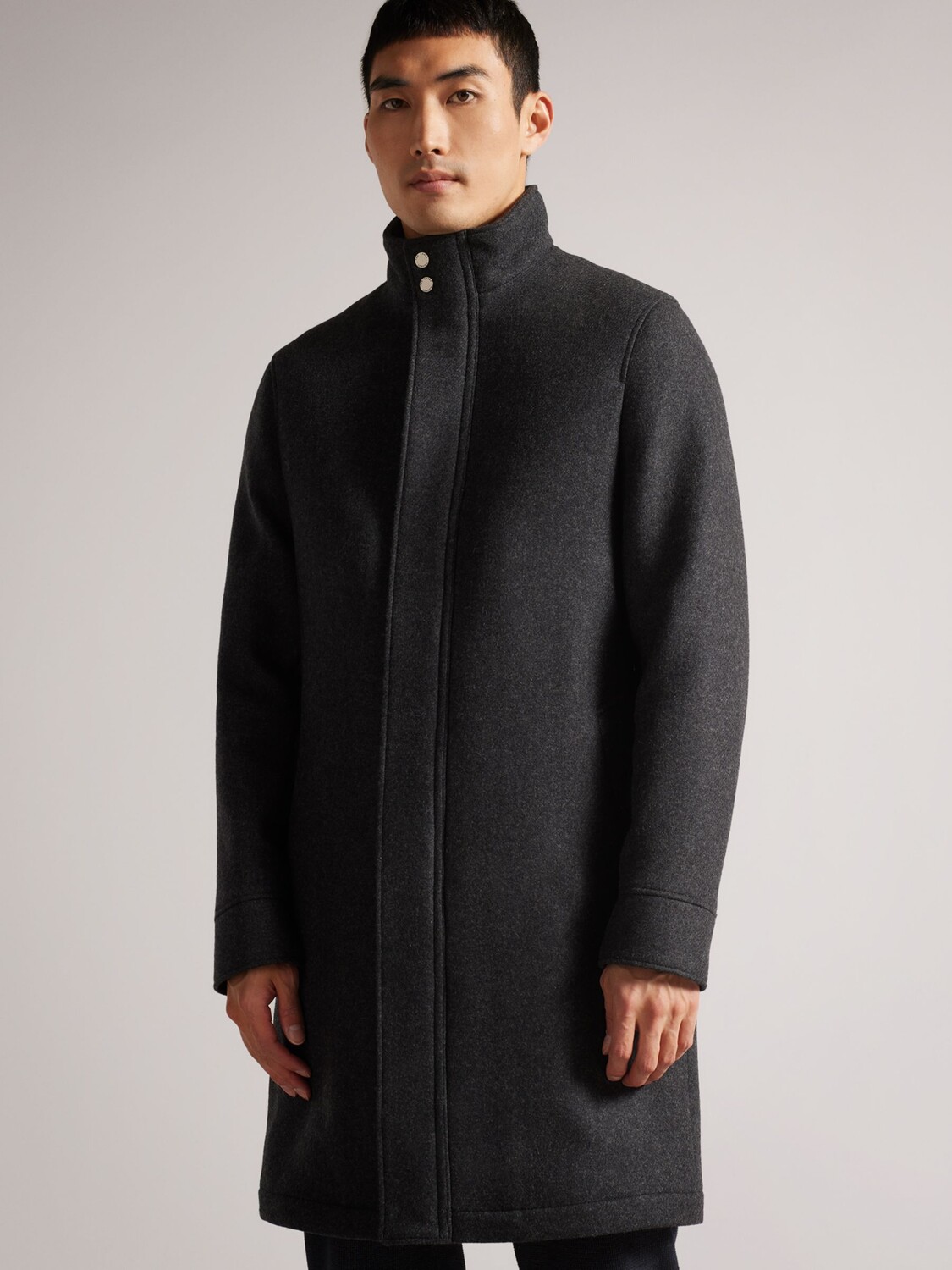

Пальто из смесовой шерсти Ted Baker Icomb, серое