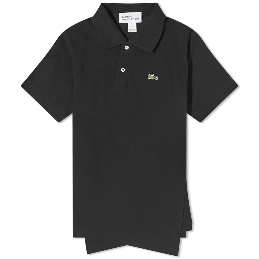 

Comme des Garçons Shirt x Lacoste Асимметричная рубашка-поло, черный