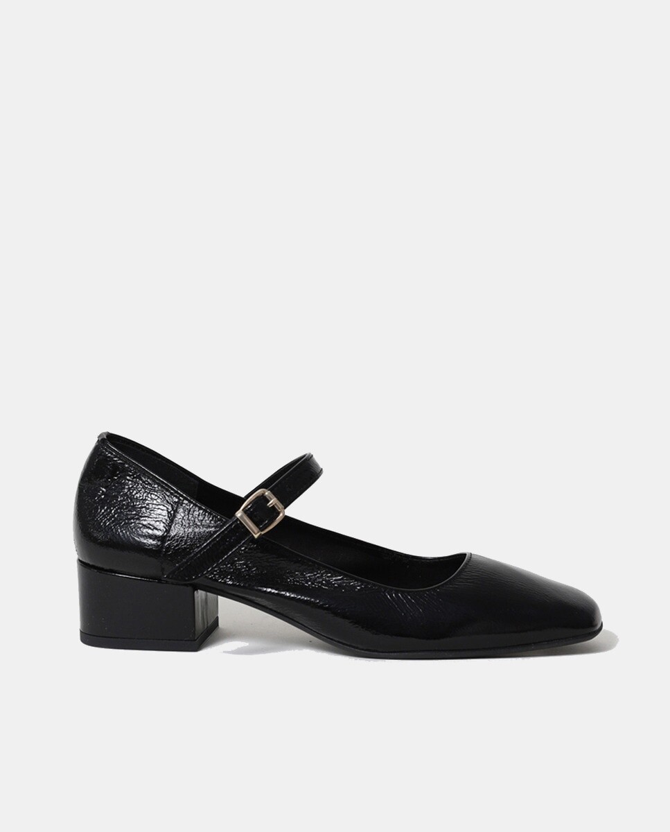 

Женские туфли Camila Mary Janes из лакированной кожи с застежкой-пряжкой Mint & Rose, черный