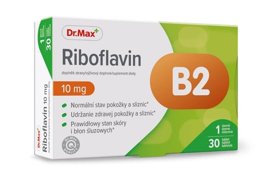 Dr.Max Pharma, Витамин B₂ (рибофлавин), пищевая добавка, 30 таб.