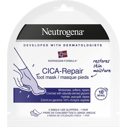 Маска для ног норвежской формулы Cica-Repair, 1 шт., Neutrogena cica repair маска для рук 2 перчатки neutrogena
