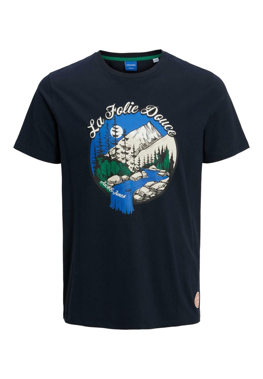 

Футболка с принтом Jack & Jones, темно-синий