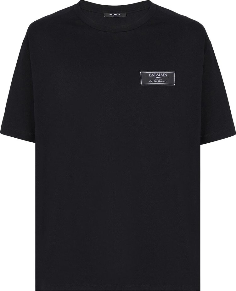 

Футболка Balmain Etiquette 'Black/White', черный