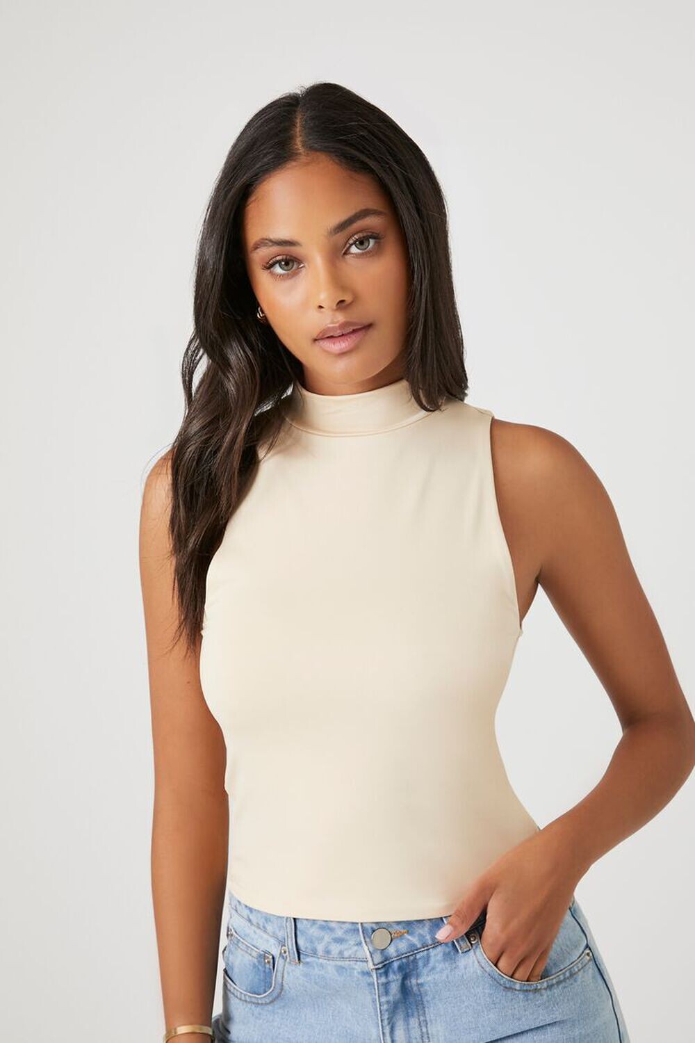 

Майка с воротником-стойкой Contour Forever 21