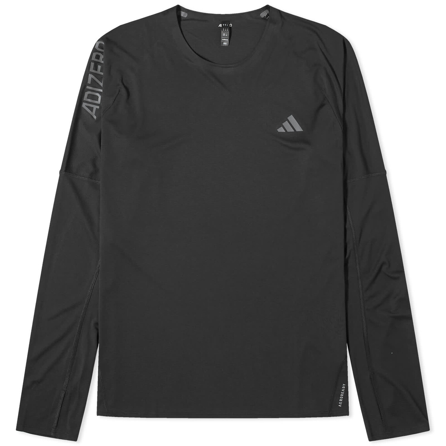 

Футболка Adidas Adizero Long Sleeve Running, цвет Black & Grey Six