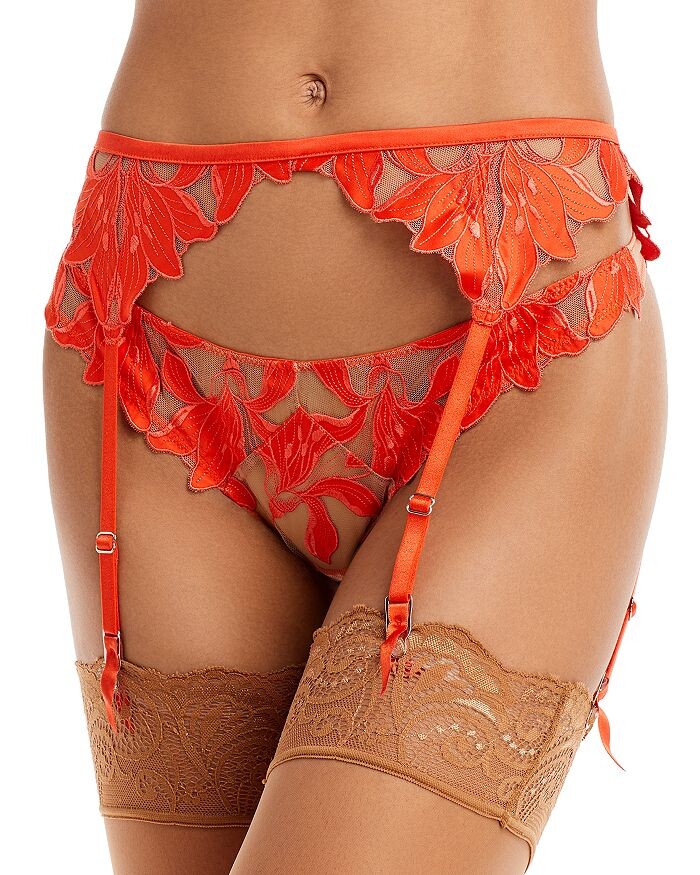 

Пояс для чулок с вышивкой Lily Fleur du Mal