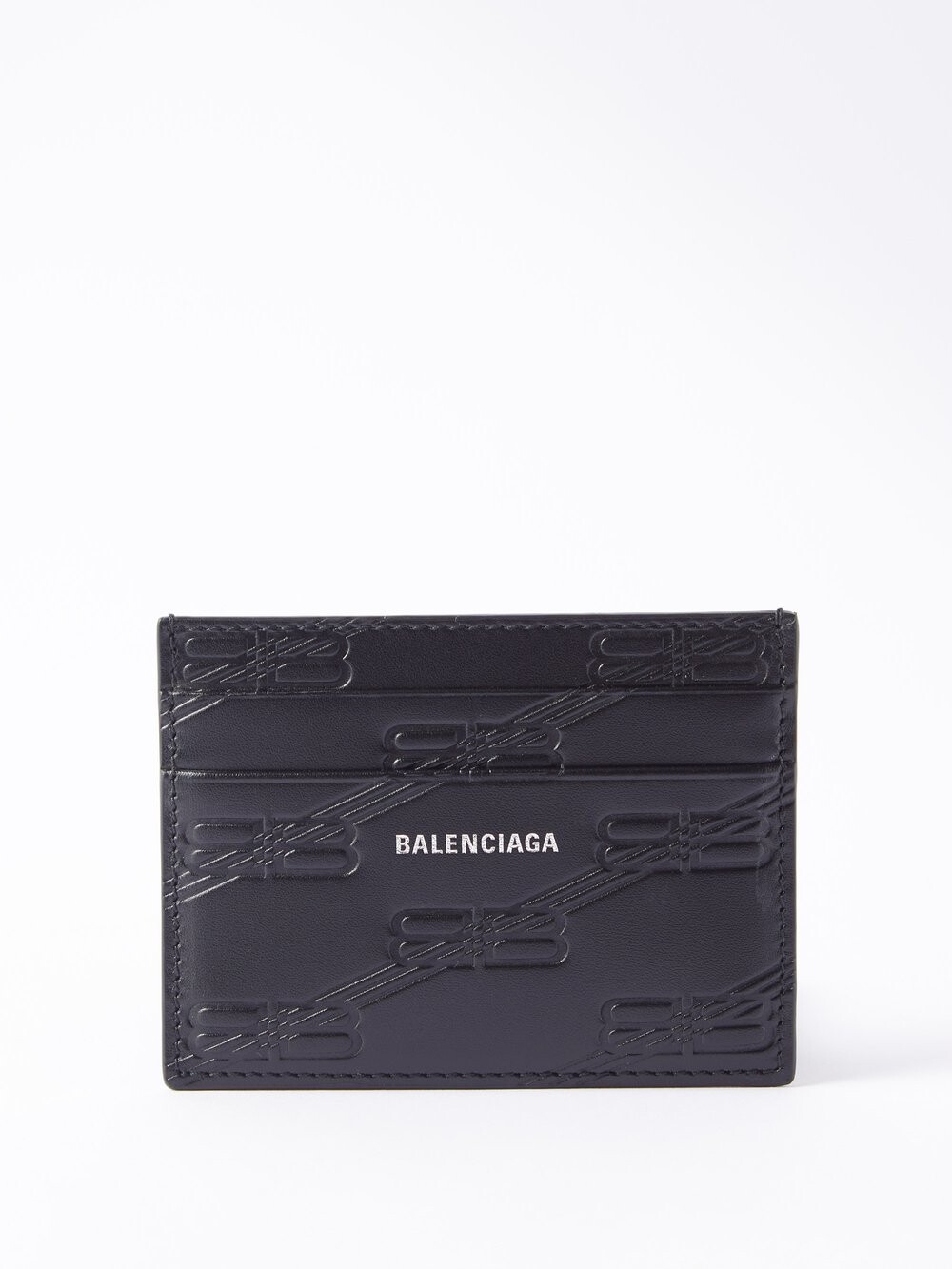 

Кожаный картхолдер с логотипом bb Balenciaga, черный