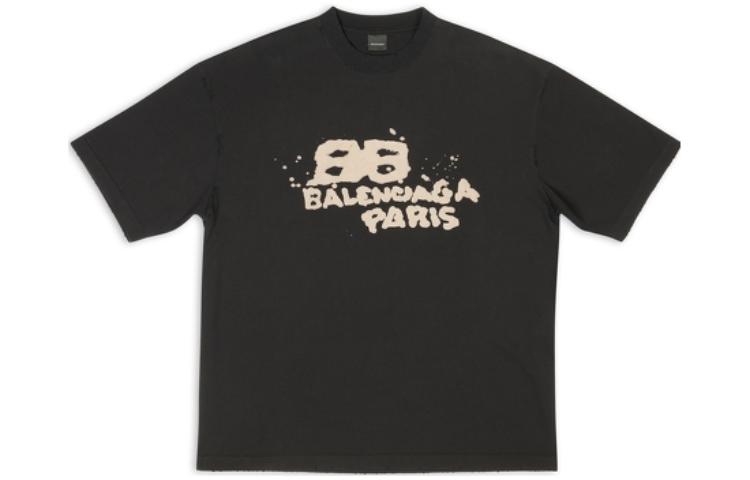 Balenciaga Мужская футболка, черный футболка мужская demix черный