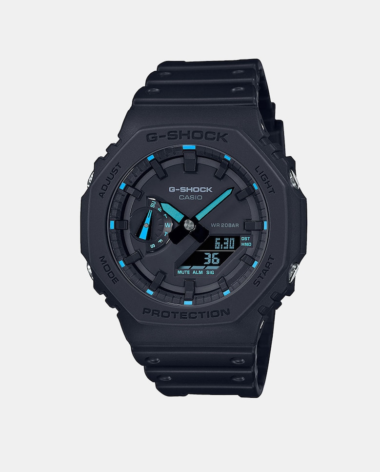 G-Shock 2100 Series GA-2100-1A2ER Мужские часы из черной смолы Casio, черный casio g shock ga 2100 7a octagon series