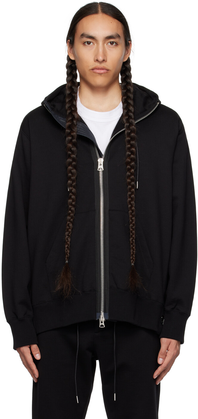

sacai Черный худи с вентиляцией