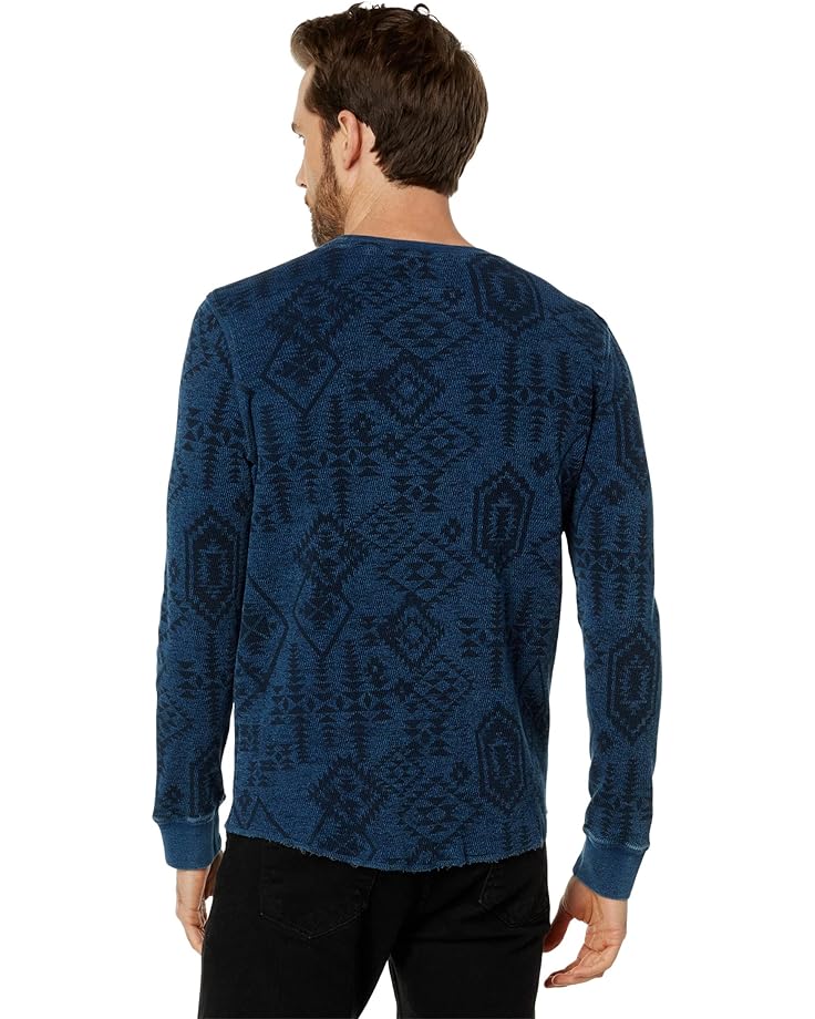 Свитер Lucky Brand Printed Crew Neck Thermal, цвет 419 Indigo свитер lucky brand crew neck sweater цвет tinsel