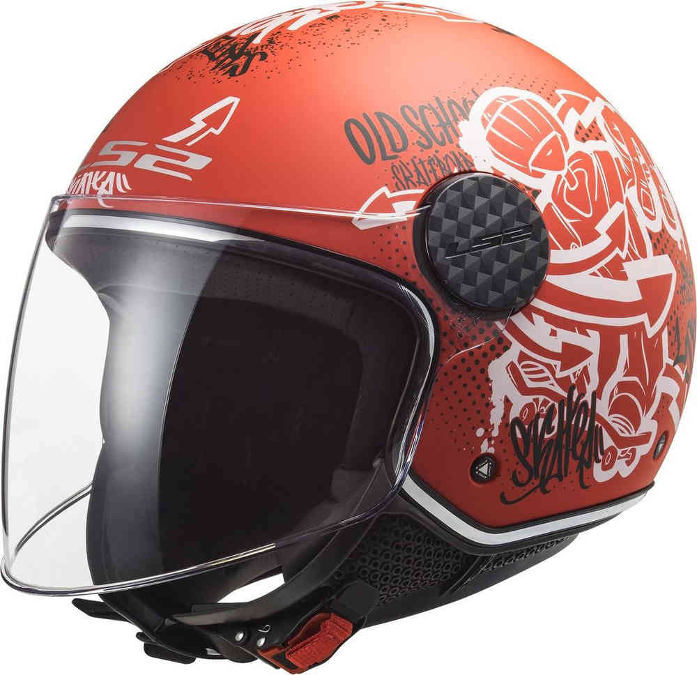 OF558 Sphere Lux Шлем Skater Jet LS2, красный визор для шлема ls2 of562 of558 long черный