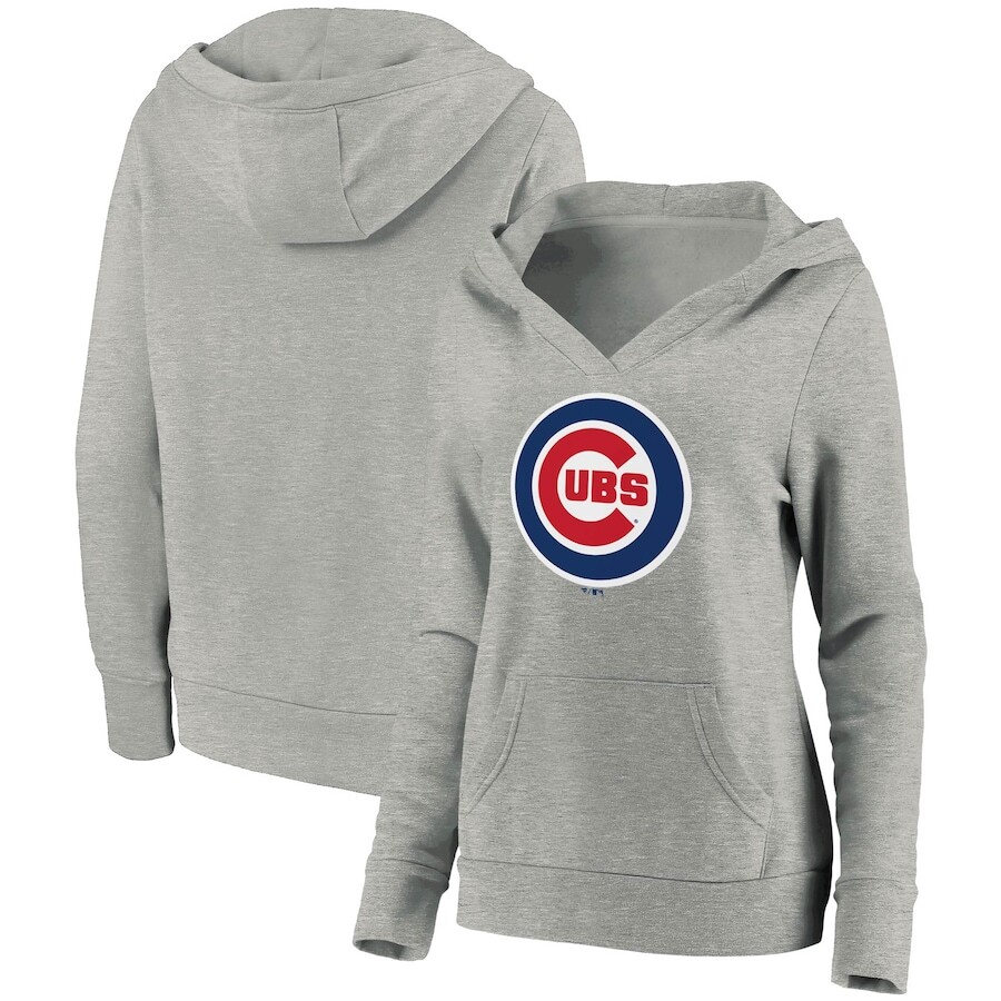 

Пуловер с капюшоном Fanatics Branded Chicago Cubs, серый