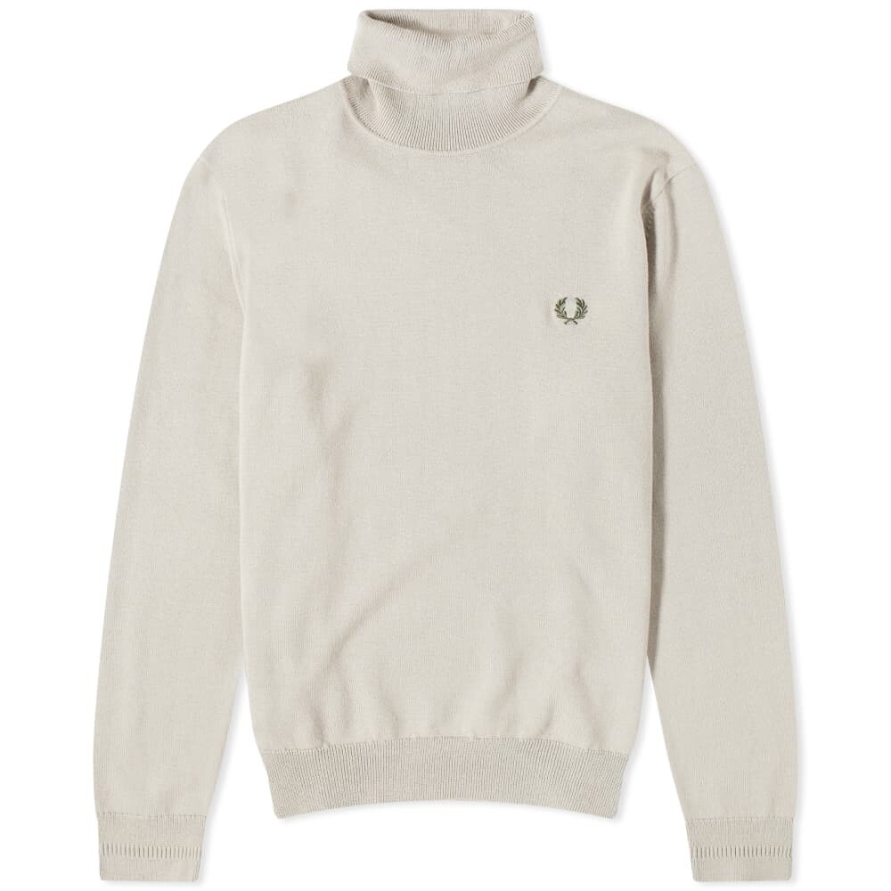 Джемпер с высоким воротником Fred Perry, бежевый