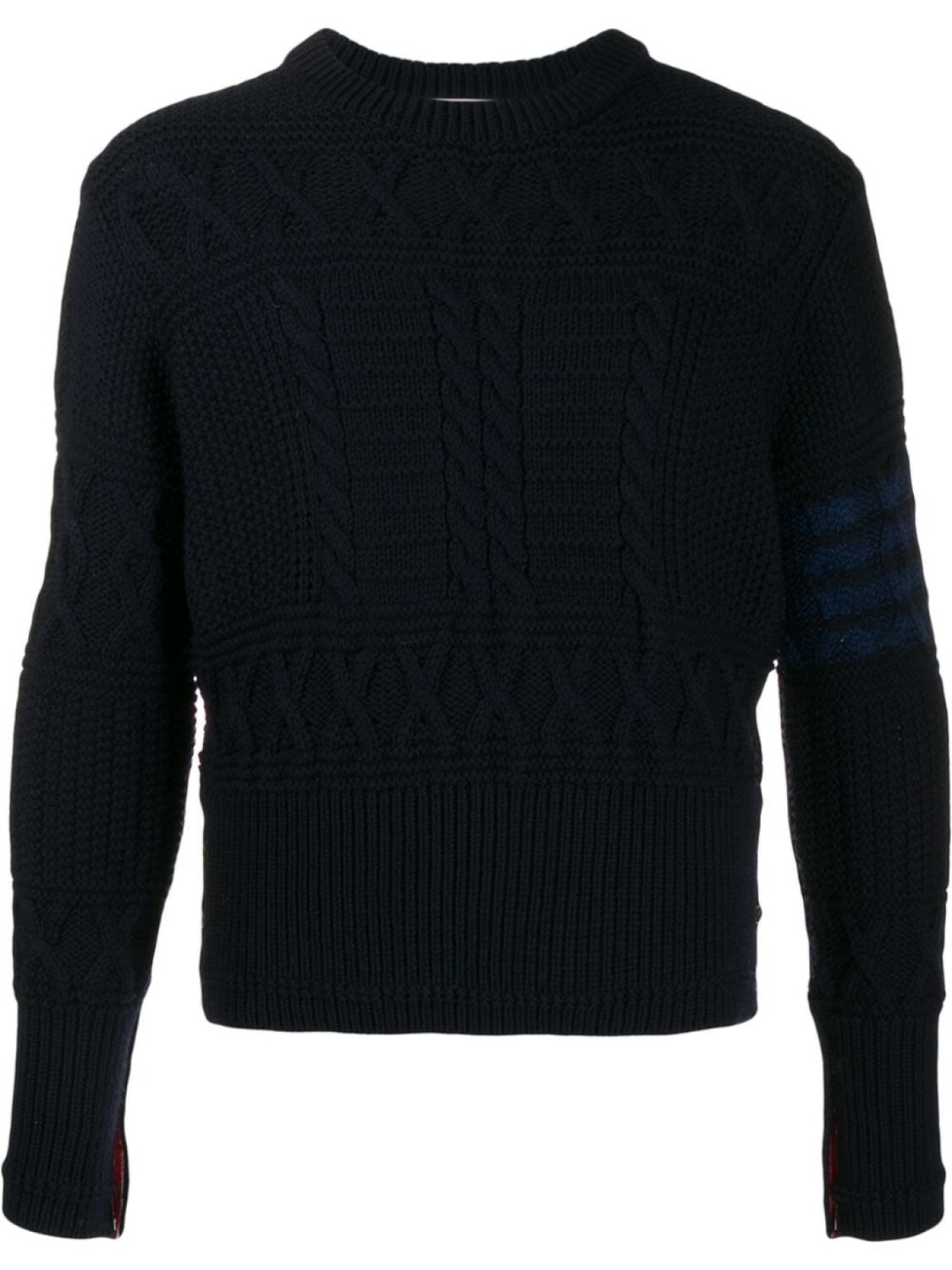

Thom Browne фактурный джемпер с полосками 4-Bar, синий