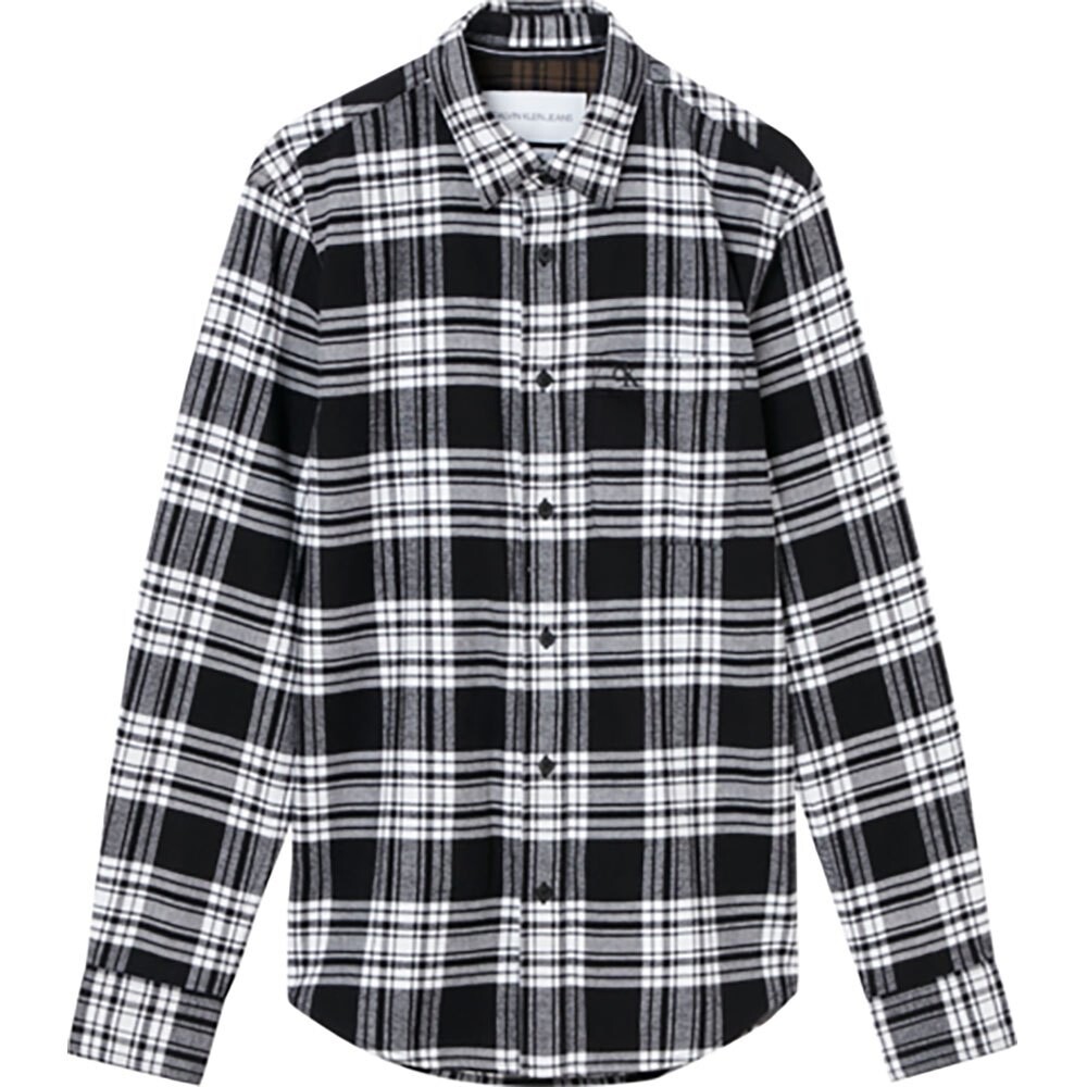 

Рубашка с длинным рукавом Calvin Klein Jeans Check Regular, белый