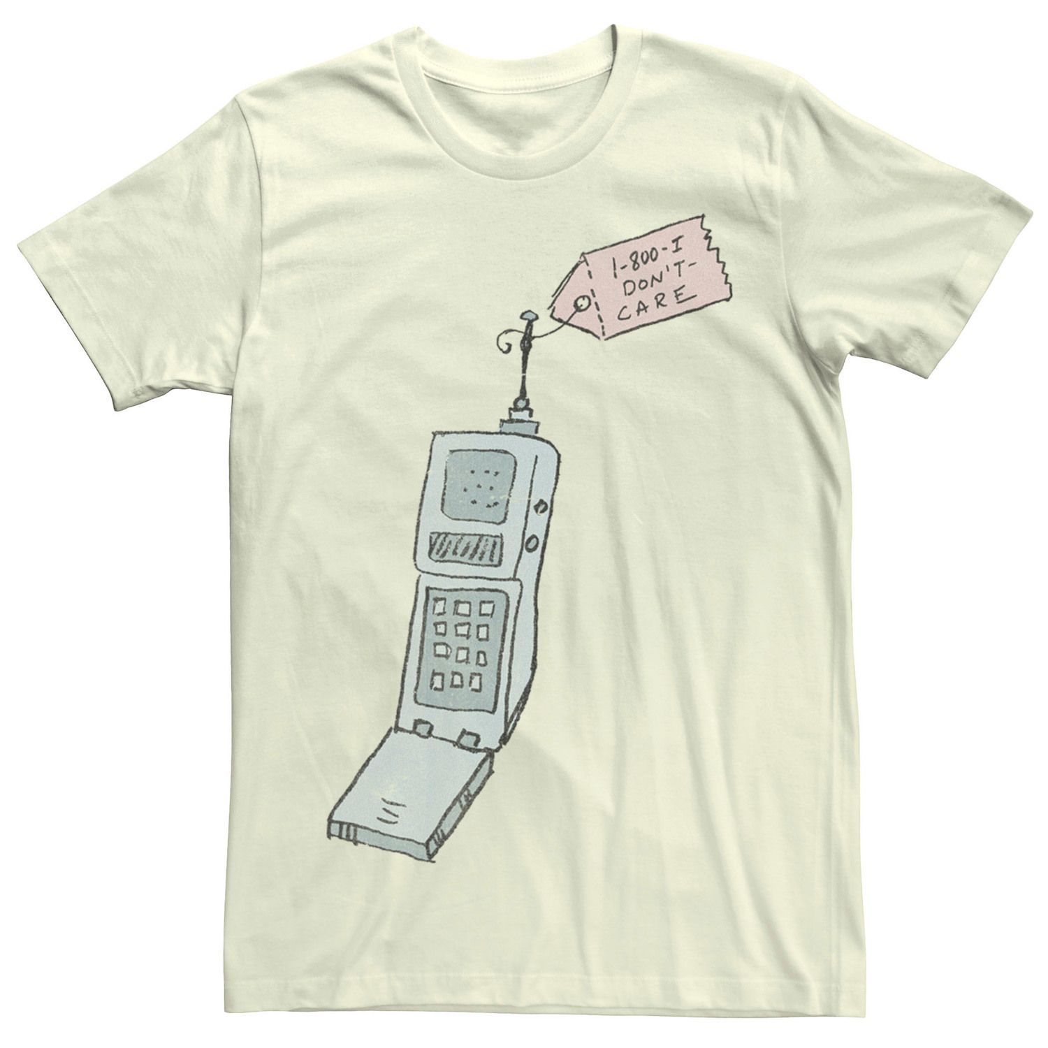 Мужская винтажная футболка Phone 1800-I Don?t Care Licensed Character