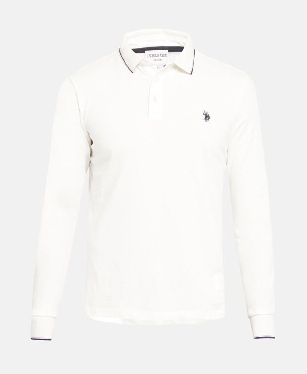 

Рубашка-поло с длинными рукавами U.S. Polo Assn., цвет Wool White