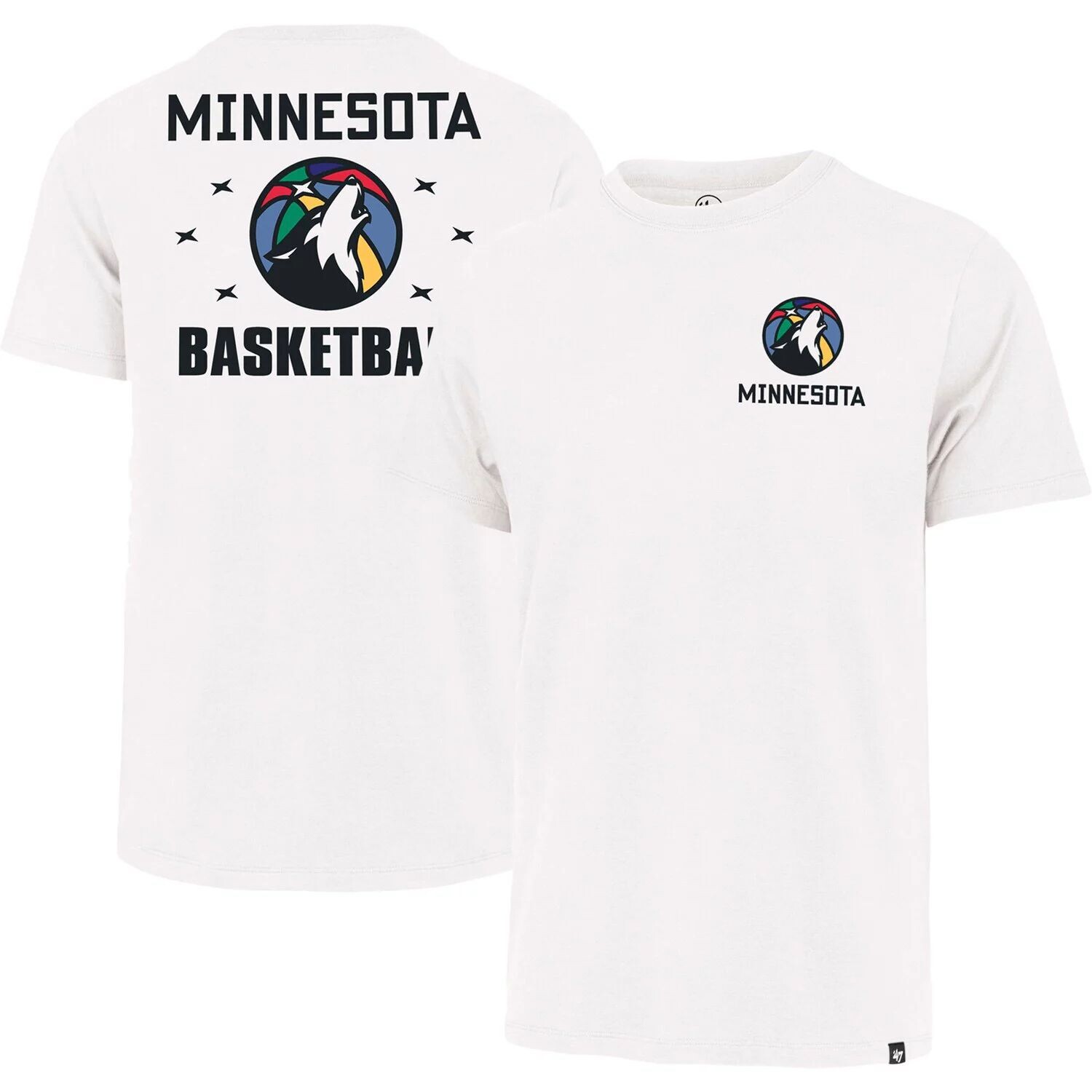 

Мужская белая футболка Minnesota Timberwolves 2022/23 City Edition '47 Backer Franklin, Белый