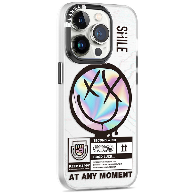 

Чехол для телефона Lanwk, Strong smile magnetic mirror glass case silver frame