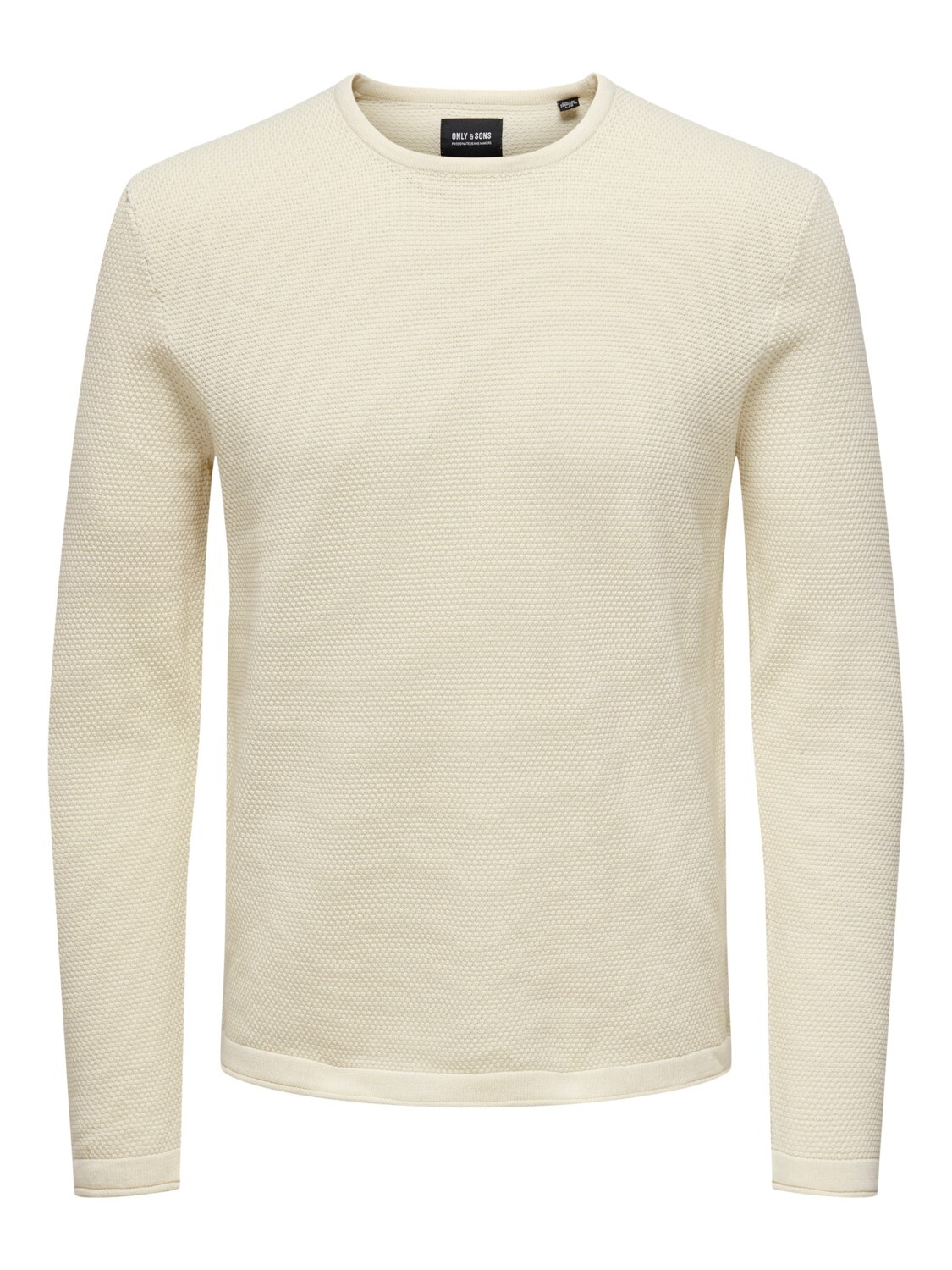 

Пуловер ONLY Dünner Langarm Strick Rundhals Basic Sweater ONSPANTER, кремовый
