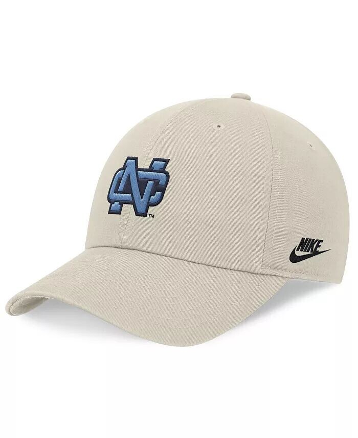 

Мужская регулируемая шляпа Stone North Carolina Tar Heels Legacy Club Swoosh Performance Nike, бежевый