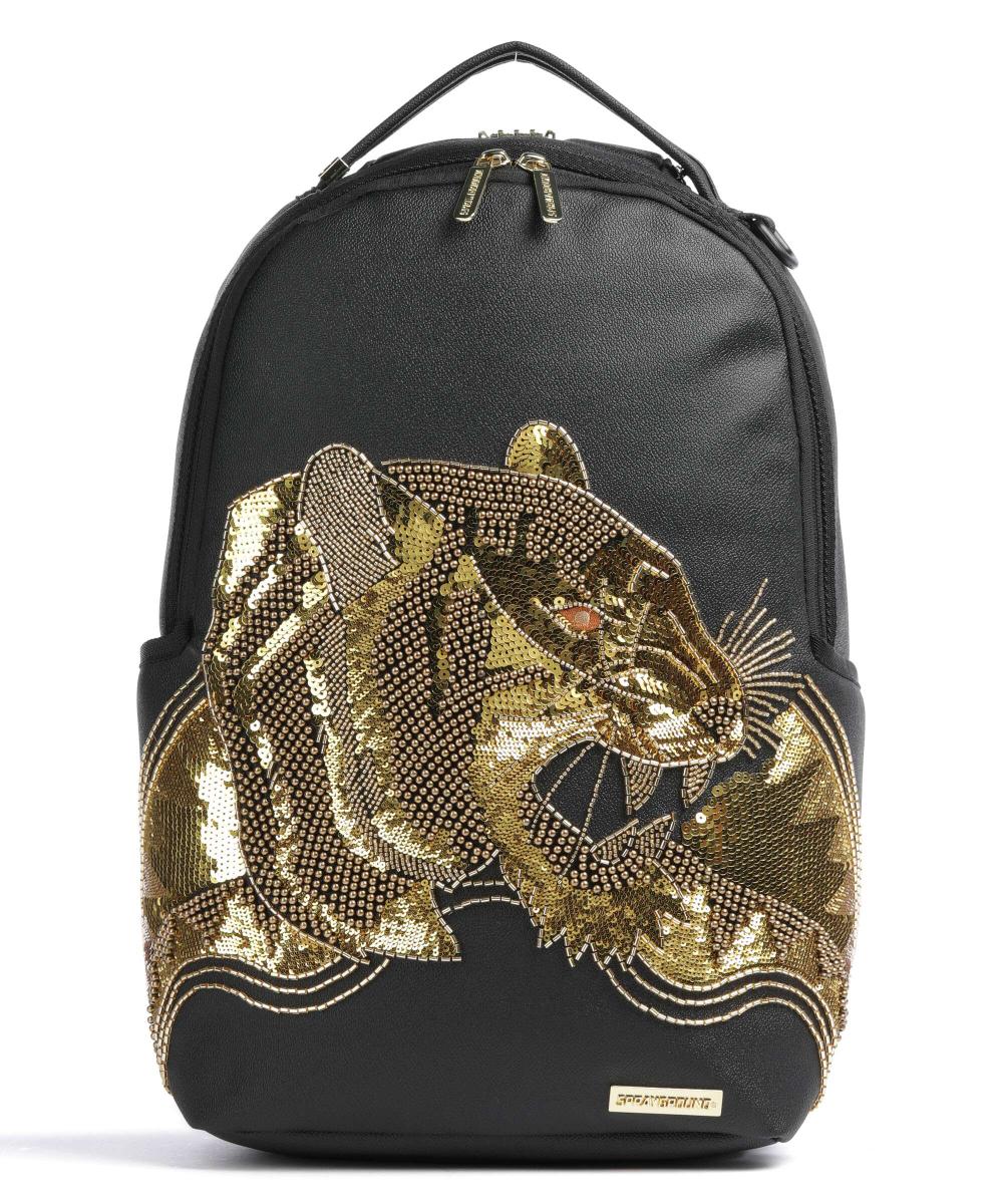 Рюкзак Ai Gold Bead Tiger 13″ из искусственной кожи Sprayground, черный