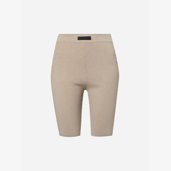 

ESSENTIALS Байкерские шорты из смесового хлопка с высокой посадкой Fear Of God Essentials, цвет core heather