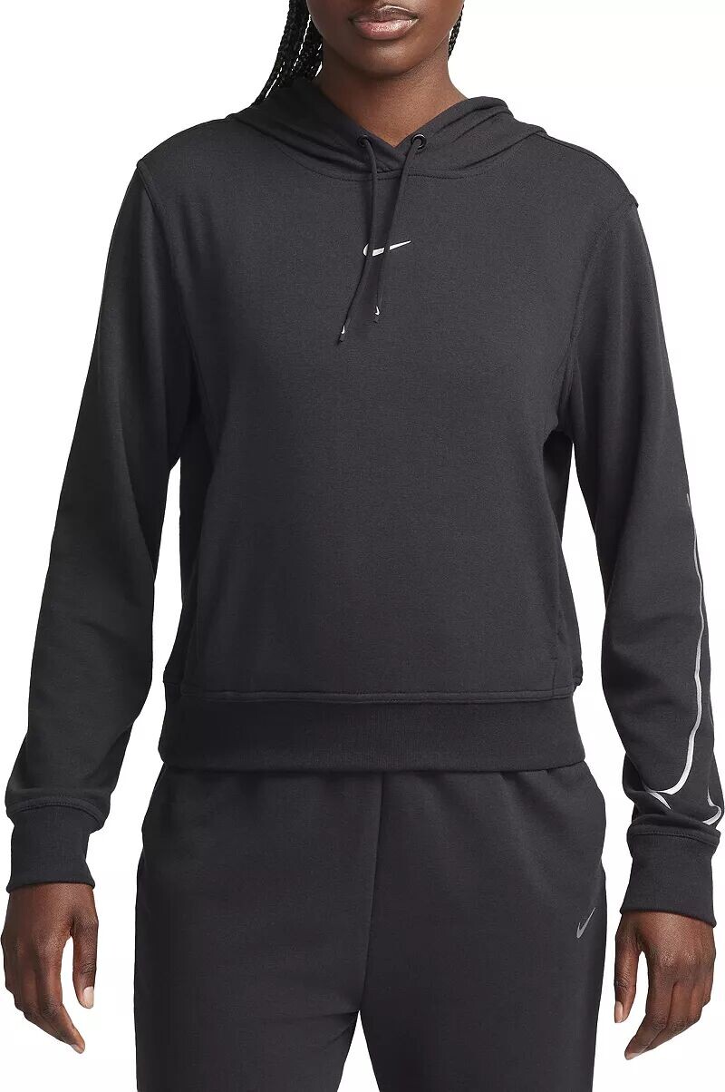 

Женская худи с рисунком Nike Dri-FIT One French Terry, черный