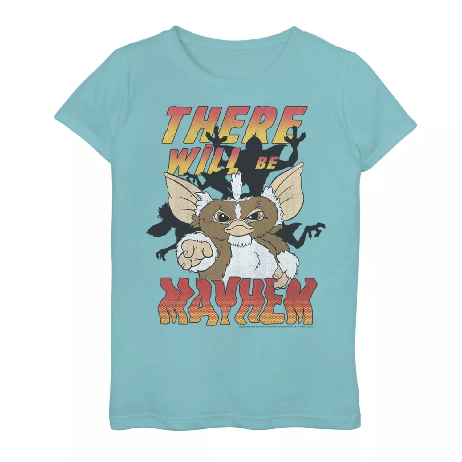 

Футболка Gremlins Mogwai There Will Be Mayhem для девочек 7–16 лет с рисунком Licensed Character
