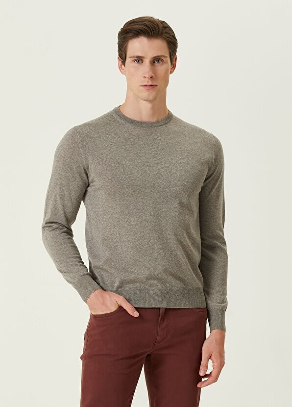 

Бежевый шерстяной свитер Canali