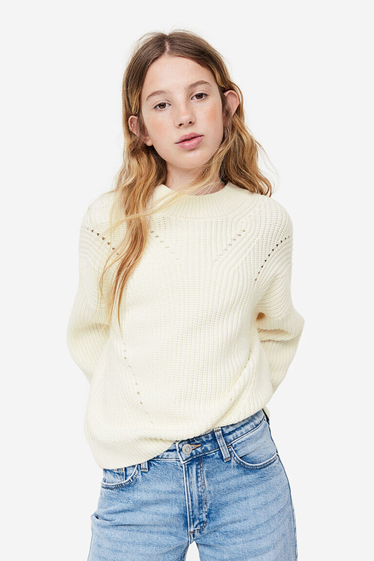 

Джемпер из смесового хлопка H&M, бежевый
