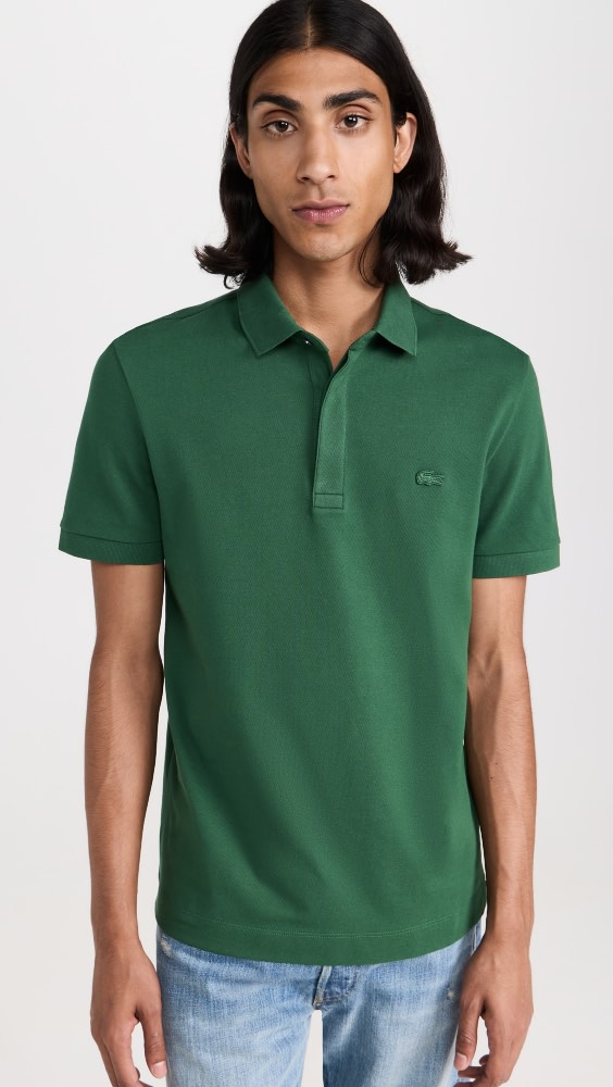 

Поло Lacoste Stretch Cotton Paris, зеленый