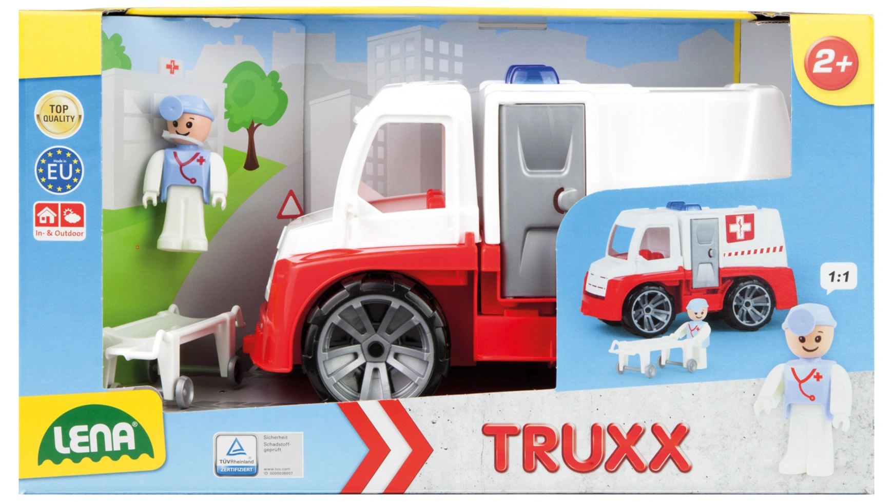 Машина скорой помощи truxx с аксессуарами Lena набор доктора чемоданчик машина скорой помощи