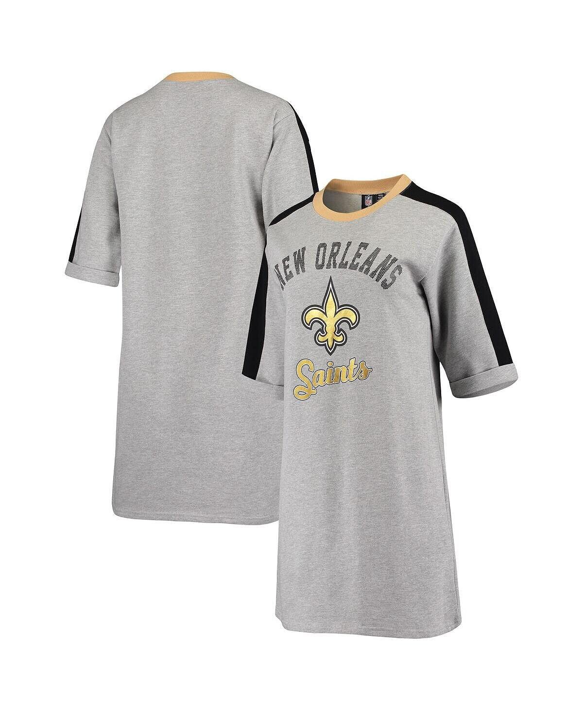 

Женская серая футболка с принтом New Orleans Saints Turnover G-III 4Her by Carl Banks