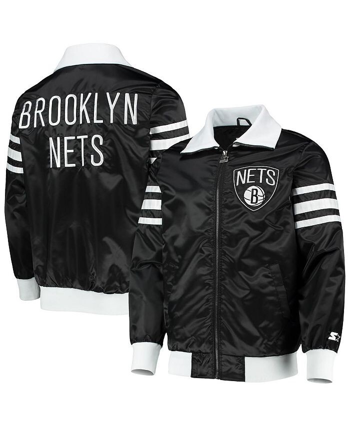 

Мужская черная университетская куртка с молнией во всю длину Brooklyn Nets The Captain Ii Starter, черный
