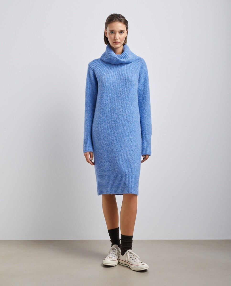 

Трикотажное платье с высоким воротником Easy Wear, синий