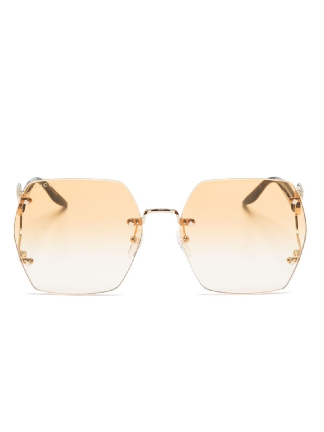 

Gucci Eyewear солнцезащитные очки с логотипом Double G, коричневый