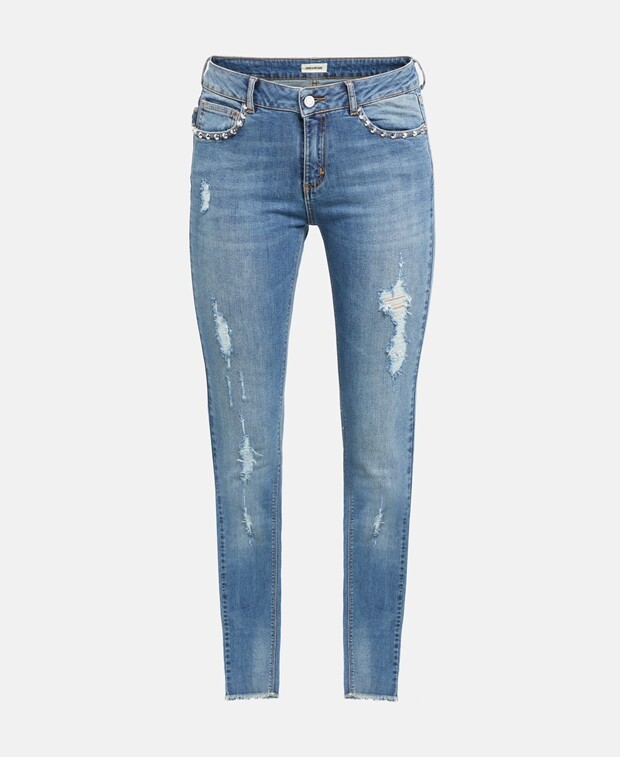 

Разрушенные джинсы Zadig&Voltaire, светло-синий