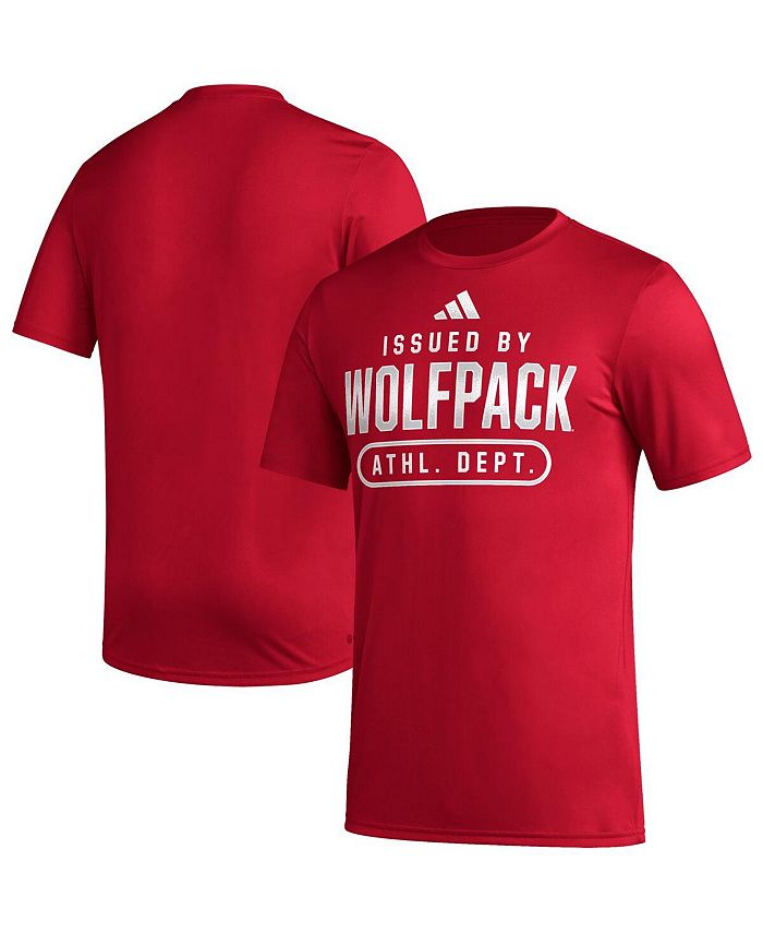 

Мужская красная футболка NC State Wolfpack AEROREADY Pregame adidas, красный