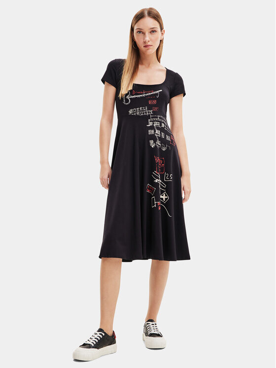 

Платье на каждый день, стандартного кроя Desigual, черный