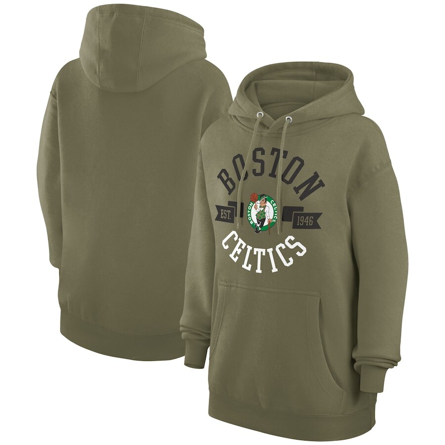 

Пуловер с капюшоном G-III 4Her by Carl Banks Boston Celtics, оливковый