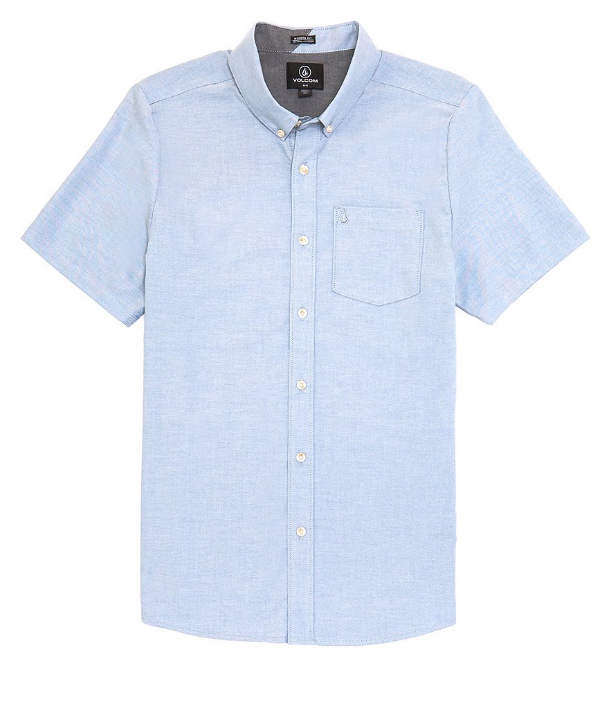 Оксфордская рубашка с короткими рукавами Volcom Everett, синий
