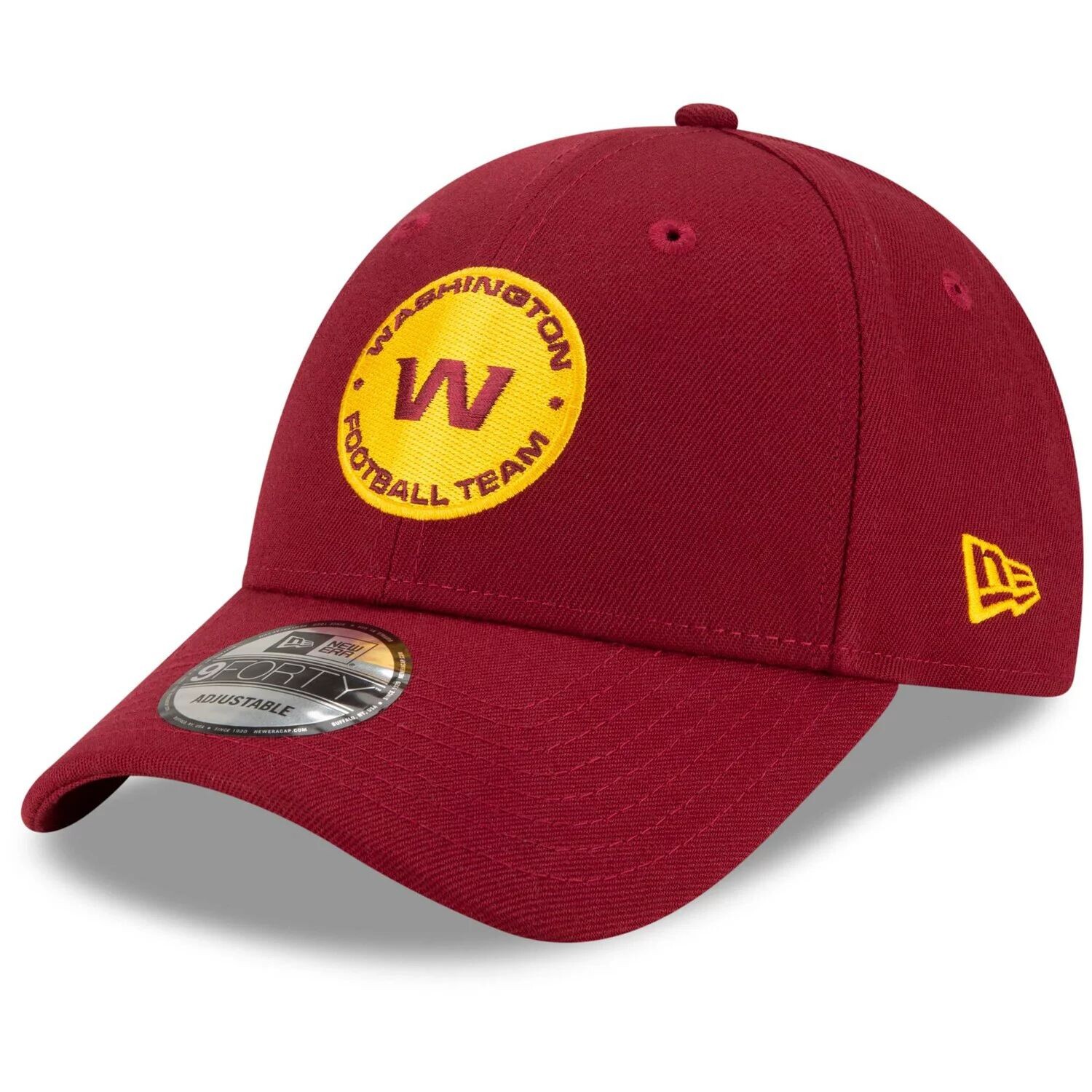 

Мужская регулируемая кепка New Era бордового цвета с логотипом Washington Football Team 9FORTY