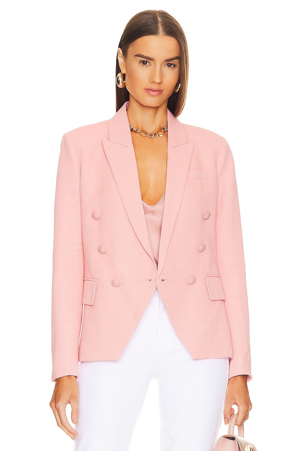 

Пиджак L'AGENCE Kenzie Double Breasted, цвет Rose Tan & Tropical