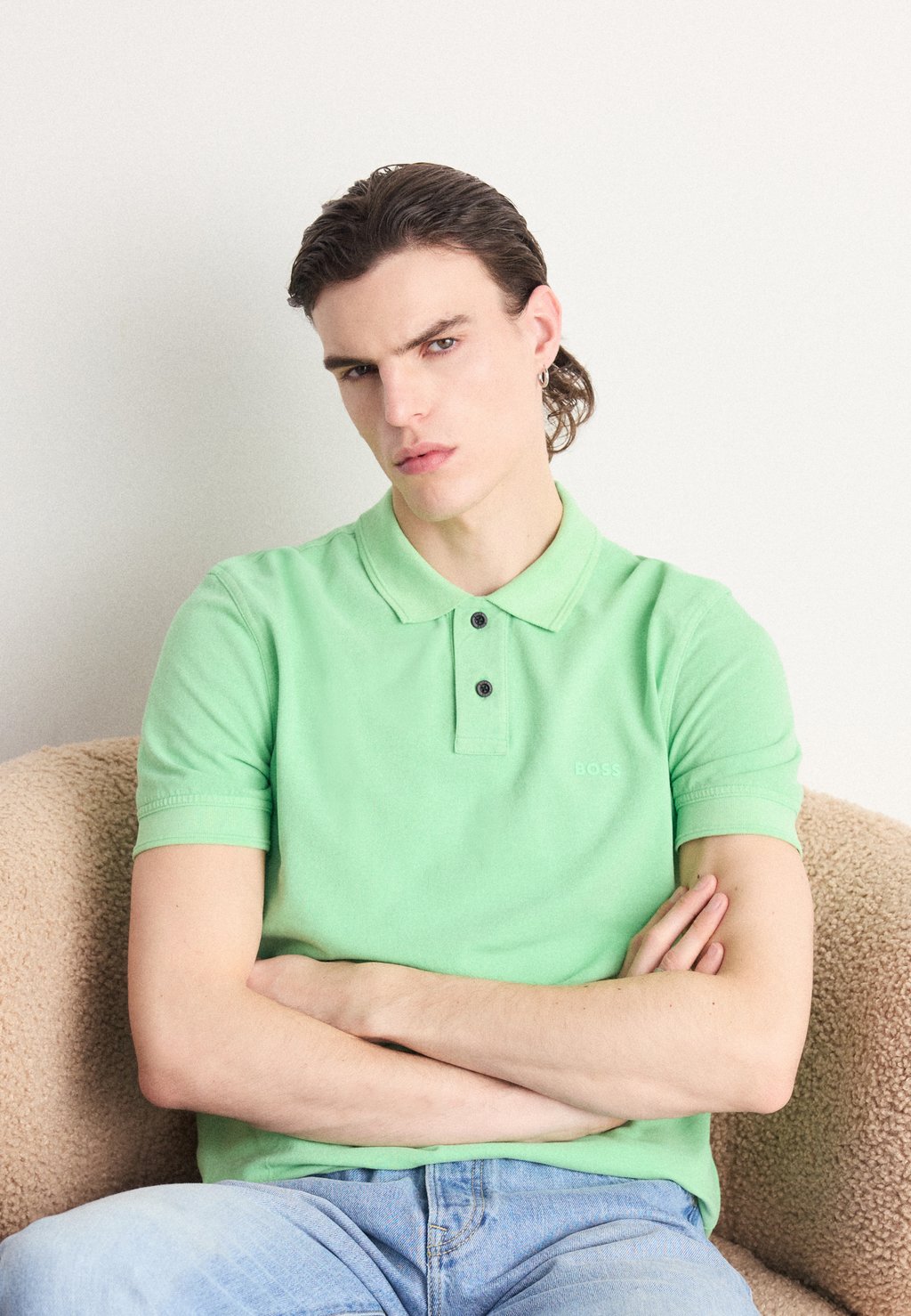 Рубашка-поло PRIME , цвет open green BOSS