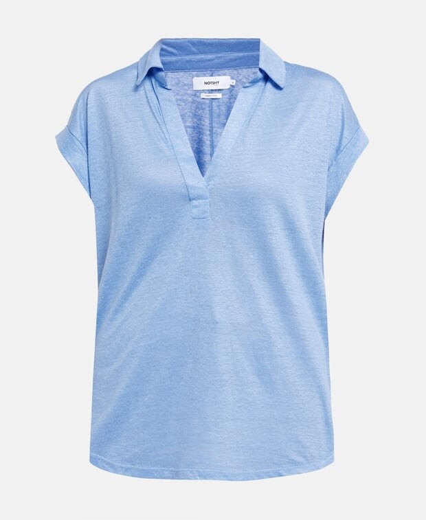 

Льняной лонгслив Notshy Cashmere, темно-синий